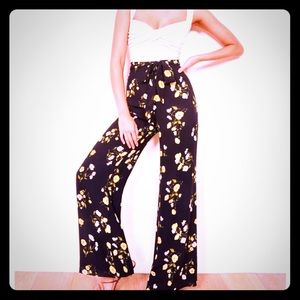 Reformation Starry High Waist Wide Leg Piazza Pant